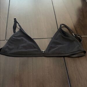 SHEIN Black Triangle Bikini Top